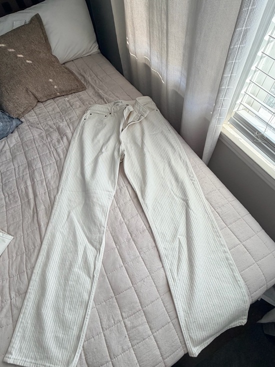 Abercrombie & Fitch Denim - Abercrombie & Fitch Cream High-Rise Wide-Leg Jeans